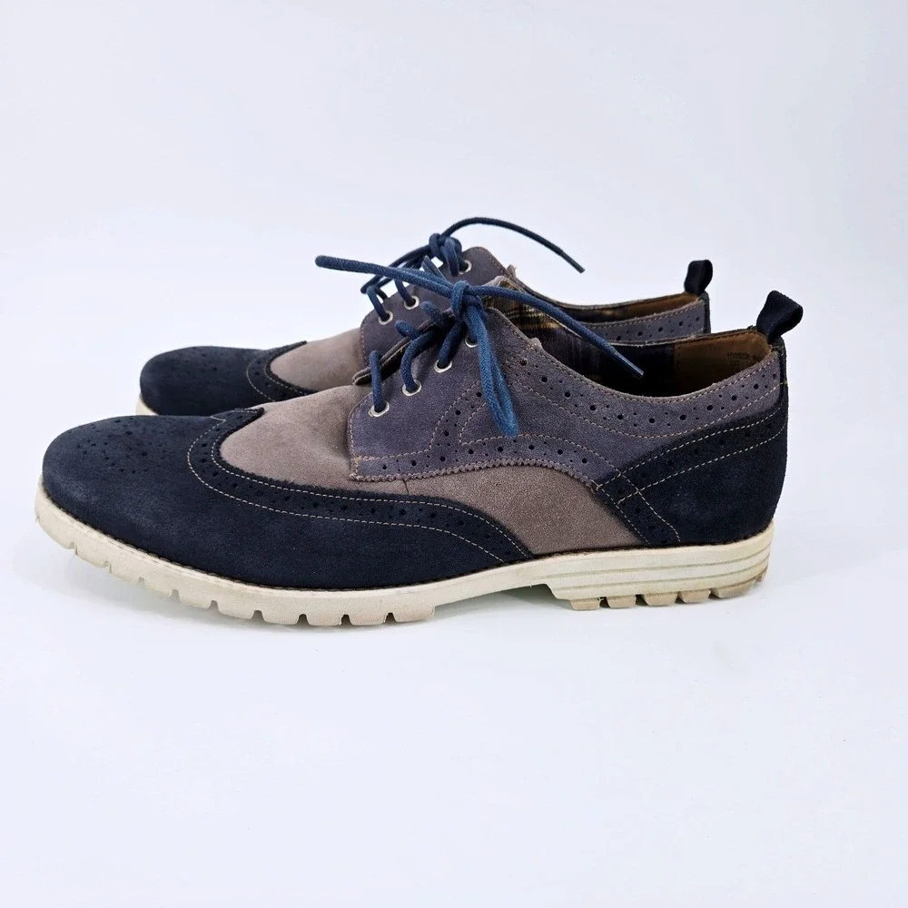 Hush Puppies Three-Tone‎ Suede Wingtip Oxford Brogues Gorpcore 13 EW